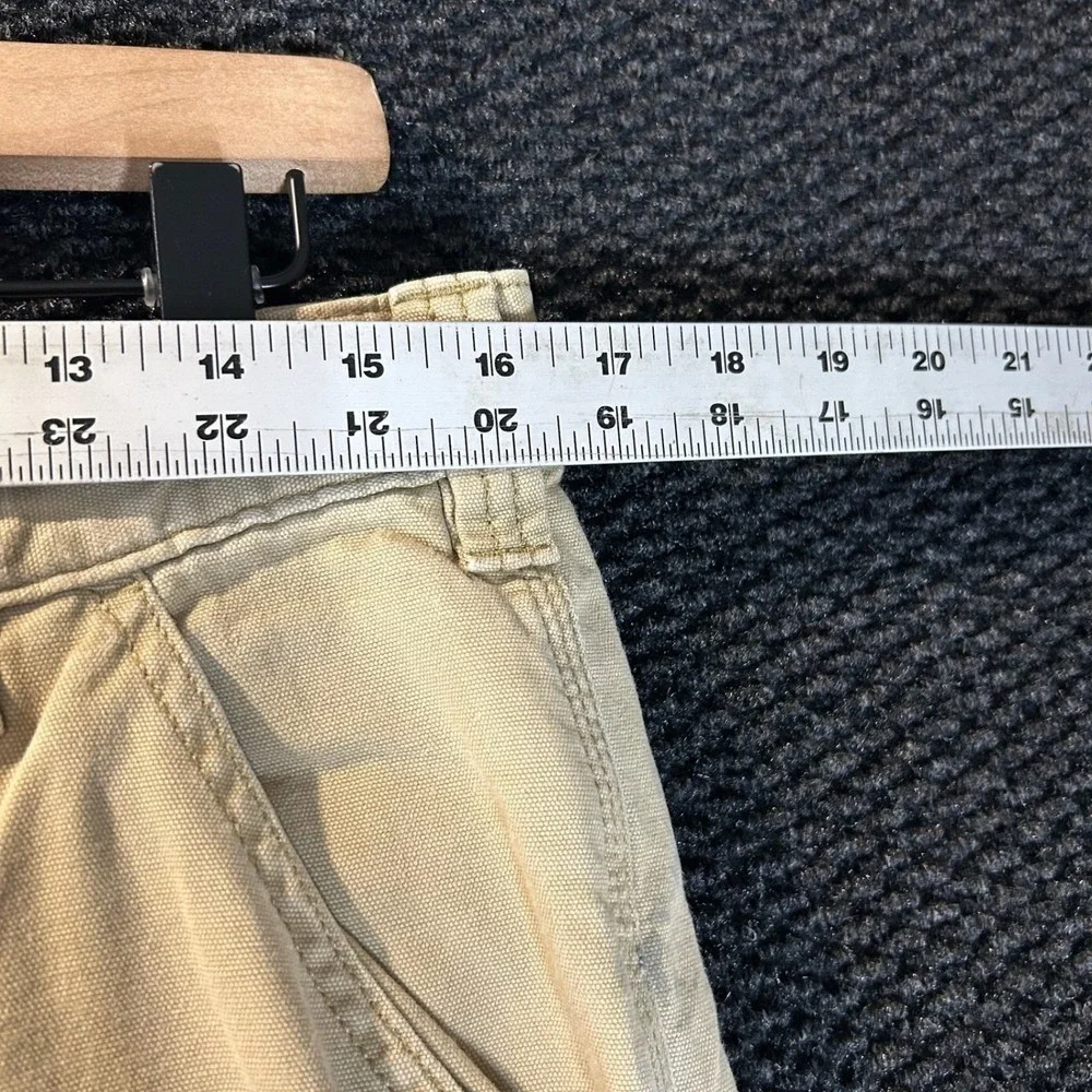 Carhartt Men Relaxed Fit Cargo Work Pants Khaki Tan‎ 34x32 Rugged Flex